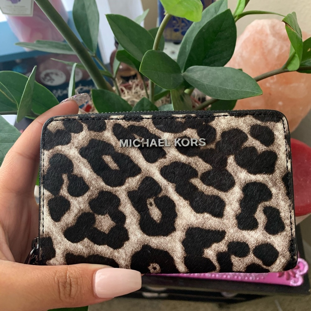 Authentic Michael Kors cheetah wallet